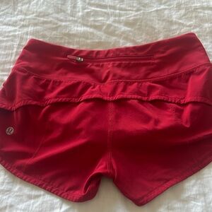 Lululemon Speed Up Shorts Red